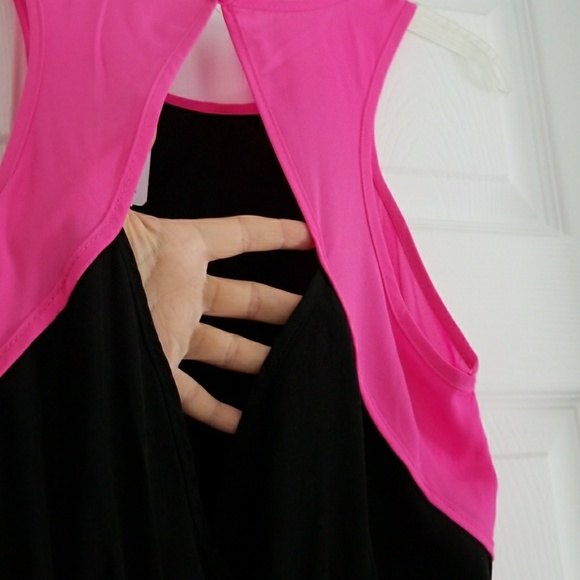 Forever 21 Jumpsuit Pink Black sz M - Picture 4 of 5